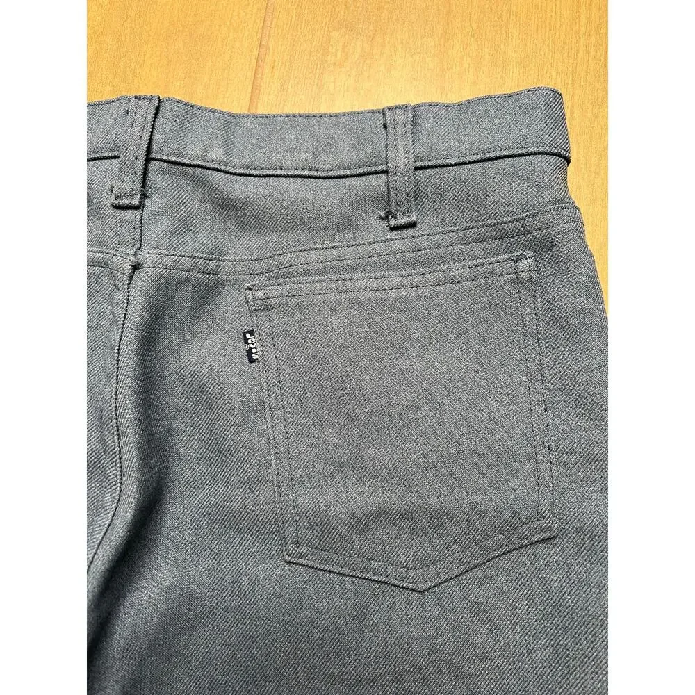Levi’s Sta-Prest Pants Mens 34x38 Gray Polyester Vintage USA Bootcut ( Tag 35x32